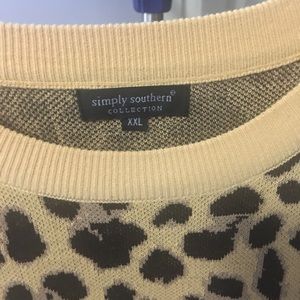 Simply Southern leopard print sweater
